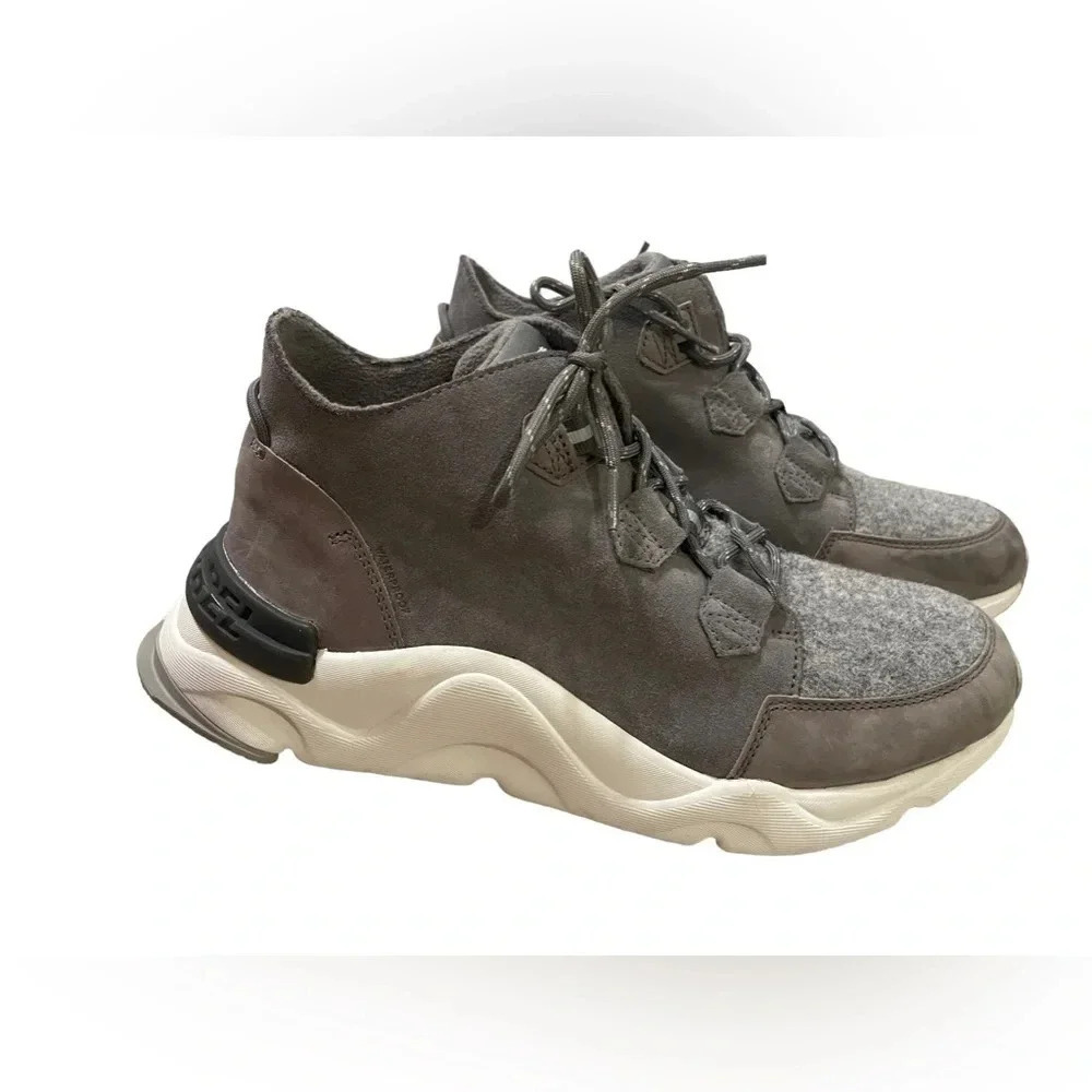 👟 Sorel Kinetic RNEGD Caribou Sneakers Gray‎ White Women’s 12 NWOT 👟